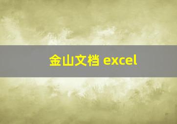 金山文档 excel